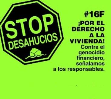Cartell Manifestació Plataforma Afectats per l'Hipoteca