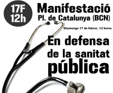 Manifestació en defensa de la Sanitat Pública #17F