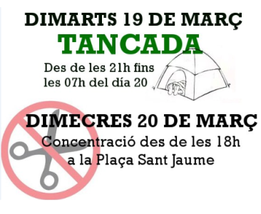 #19M Tancades als hospitals publics - #20M Concentració a Pl. Sant Jaume