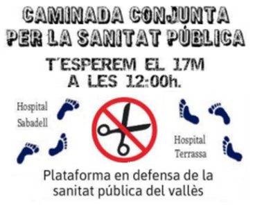 Diumenge #17M, TERRASSA-SABADELL : Caminada conjunta per la sanitat pública . slide