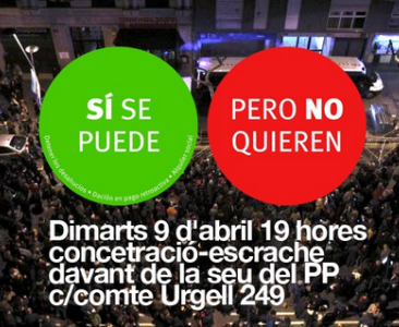 Concentració-escrache davant la seu del PP . slide