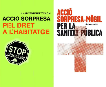15M Accions sorpresa en Sanitat i Vivenda