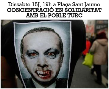 Dissabte 15J . Concentració en suport poble turc