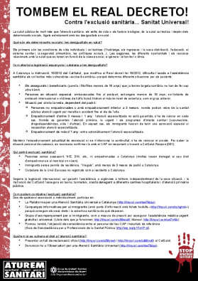Octaveta informativa Grup de Treball Sanitat EC