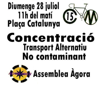 Àgora - Concentració i ruta per la Barcelona de postal