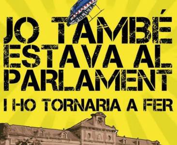 Cartell "Jo també estava al Parlament"